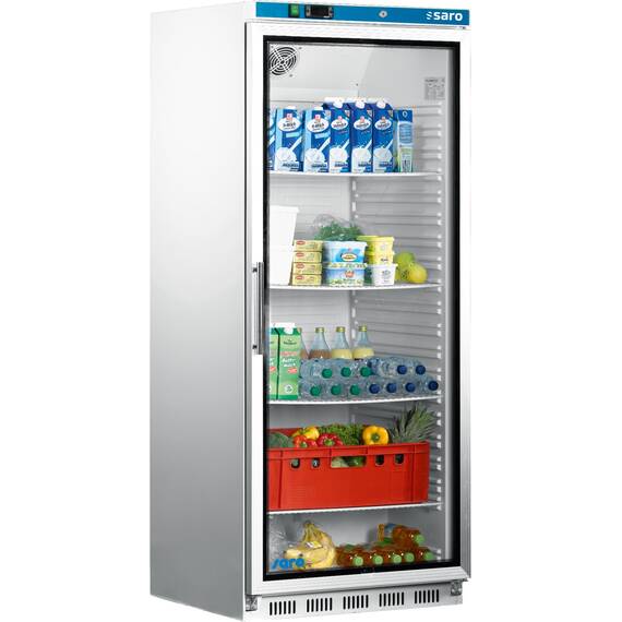 323-2030.jpg SARO Lagerkühlschrank mit Glastür - weiß HK 600 GD – Bild 1