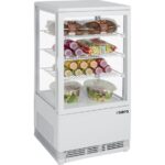 SARO Mini-Umluftkühlvitrine SC 70 weiß