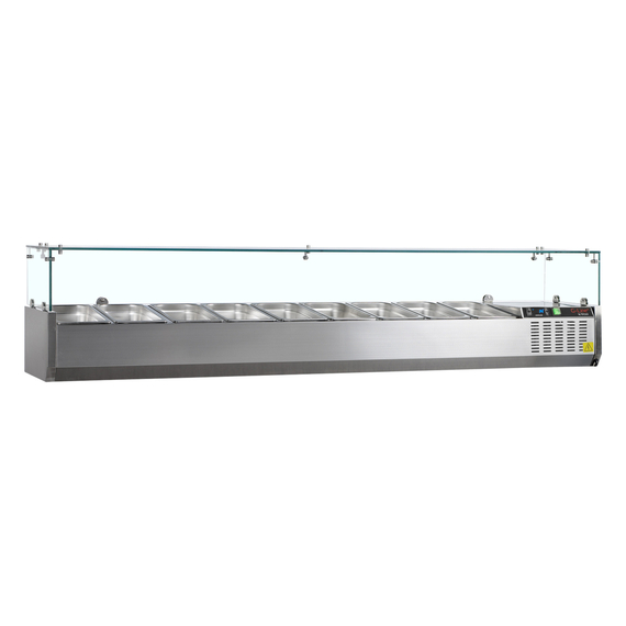 33593-GVC33-200.jpg G-Line by Tefcold Kühlvitrine GN1/4 GVC33-200, SS 201 – Bild 1