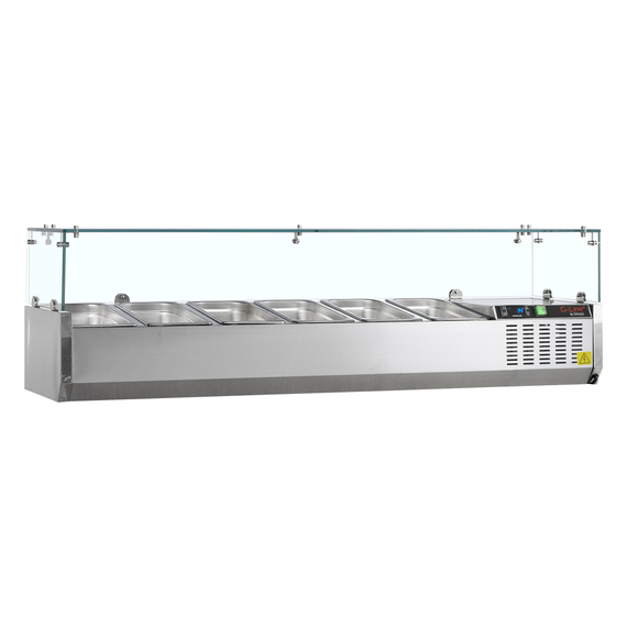 33597-GVC38-150.jpg G-Line by Tefcold Kühlvitrine GN1/3 GVC38-150, SS 201 – Bild 1