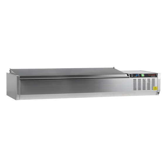 33600-GVC38-160-S-S.jpg G-Line by Tefcold Kühlvitrine GN1/3 GVC38-160 S/S, SS 201 – Bild 1