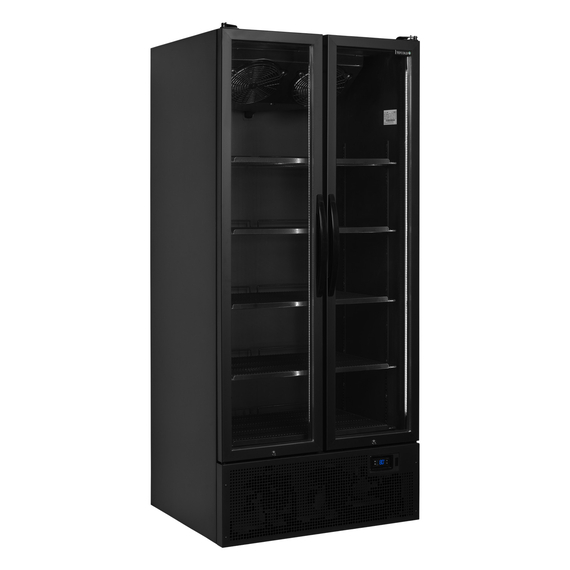 34753-FS890H-BLACK.jpg Tefcold Display-Kühlschrank in Schwarz FS890H BLACK, Schwarz RAL9005, EEK F – Bild 1