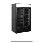 Tefcold Display-Kühlschrank in Schwarz FSC1200H BLACK, Schwarz RAL9005, EEK F