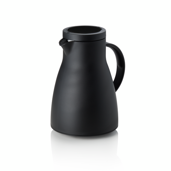 3814070_WS.png Was Germany Isolierkanne, 0,7 ltr., Ø 12,5 cm, Höhe 19,5 cm, schwarz, Polypropylen – Bild 1