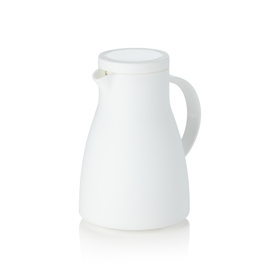 3815070_WS.png Was Germany Isolierkanne, 0,7 ltr., Ø 12,5 cm, Höhe 19,5 cm, weiß, Polypropylen – Bild 1