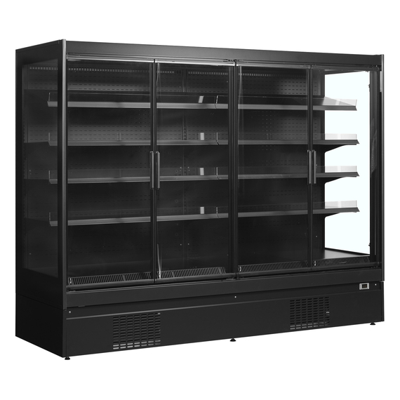 38477-EXTRA2500CD.jpg Tefcold Supermarkt-Multideck-Kühlschrank EXTRA2500CD, Schwarz / Glas, EEK C – Bild 1