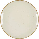 Teller flach, Serie Hotel, cremefarben, braun gesprenkelt, Ø 280 mm, 12 Stück
