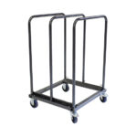Feros Trolley für 8 runde Klapptische, Hammerite Silber – Bild 2