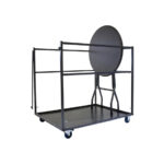Feros Trolley für Stehtische - groß, Hammerite Silber – Bild 2