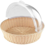 Brotkorb mit Roll-Top Deckel, rund