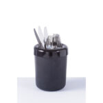 Hendi Tischabfalleimer oder Besteckhalter, Schwarz, ⌀130x(H)160mm – Bild 3