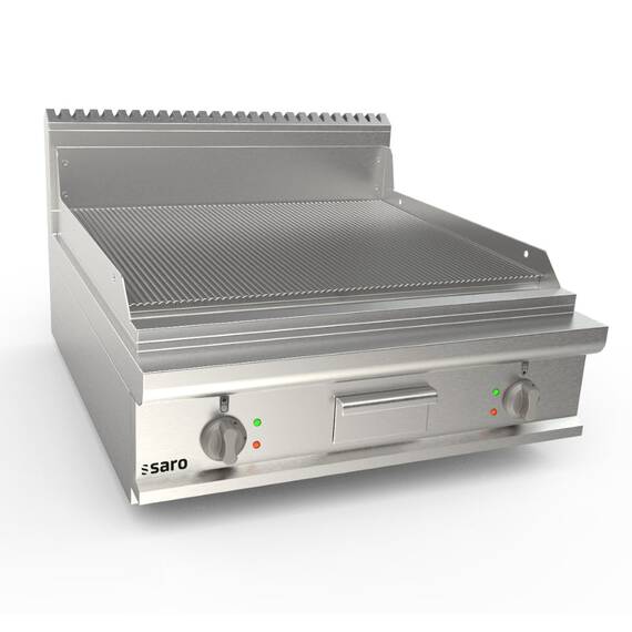 423-8715_LQ-FTE4BBRK_800X900X270H_DX.jpg SARO Elektrogriddleplatte 800mm breit Tisch gerillt LQ – Bild 1