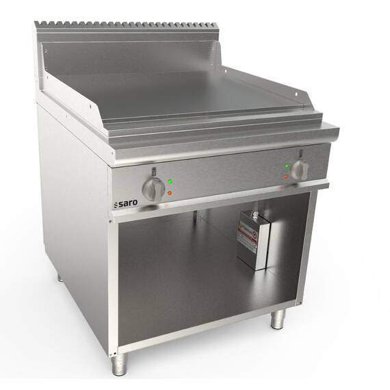 423-8735_LQ-FTE4BALK_800X900X850H_DX.jpg SARO Elektrogriddleplatte 800mm breit Stand glatt LQ – Bild 1