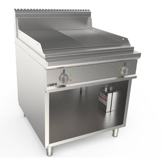 423-8745_LQ-FTE4BAMK_800X900X850H_DX.jpg SARO Elektrogriddleplatte 800mm breit Stand 1/2+1/2 LQ – Bild 1