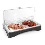 Hendi Rolltop-Display gekühlt - GN 1/1, Set inkl. Kühlelement, 555x357x(H)175mm – Bild 2