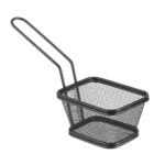Hendi Miniatur-Frittierkörbe stapelbar, schwarz, 105x90x(H)60mm – Bild 2