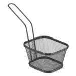 Hendi Miniatur-Frittierkörbe stapelbar, schwarz, 130x115x(H)80mm – Bild 2