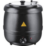 Elektrischer Suppentopf, schwarz, 10 Liter