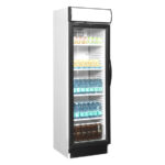 Tefcold Flaschenkühlschrank, Anschlag links CEV425CP 2 LED L/H, Weiß, EEK D – Bild 2
