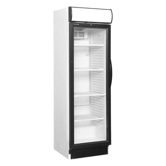 43882-CEV425CP-2-LED-L-H.jpg Tefcold Flaschenkühlschrank, Anschlag links CEV425CP 2 LED L/H, Weiß, EEK D – Bild 1