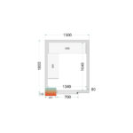 Tefcold Kühlzellen-Wandelemente 80 mm CR 150x180x220, Weiß
