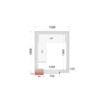 Tefcold Kühlzellen-Wandelemente 120 mm CR 150x180x220, Weiß