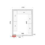 Tefcold Kühlzellen-Wandelemente 120 mm CR 210x270x220, Weiß