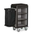 Was Germany Zimmerservicewagen ISABELLA, 95 x 55 x 116 cm, dunkle Kanten, Aluminium, MDF