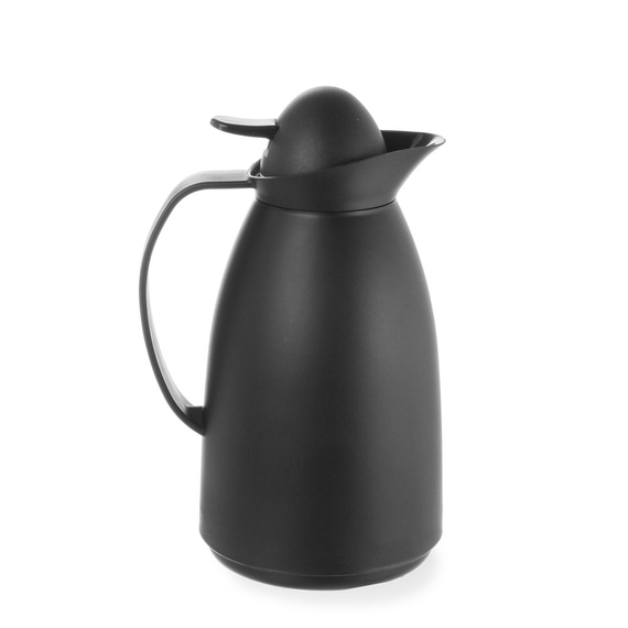 449608.jpg Hendi Isolierkanne mit Innenbehälter aus Glas, 1L, Schwarz, ⌀140x(H)268mm – Bild 1