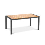 Barths Paros - Dining Tisch 160x90 cm, Teakholz - Anthrazit