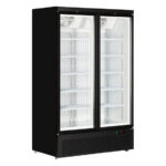 Tefcold Glastürgefrierschrank Atom Maxi F2DB, Schwarz RAL9005, EEK D