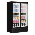 Tefcold Glastürgefrierschrank Atom Maxi F2DB, Schwarz RAL9005, EEK D – Bild 2
