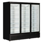 Tefcold Glastürgefrierschrank Atom Maxi F3DB, Schwarz RAL9005, EEK D