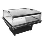 Tefcold Impuls-Kühlinsel in schwarz PDC126 VS SL LED, Schwarz / Glas, EEK D