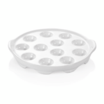 Essentials Schneckenpfanne Set, mit Lappengriffen, für 12 Schnecken, Ø 20 cm, Set á 6 Stück, Porzellan