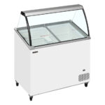 Tefcold Speiseeisvitrine IC301SCE+SO, Weiß, EEK D