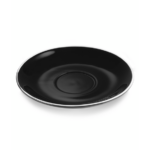 Was Germany Caffè Latte Untertasse Set ITALIA BLACK, für 4998 035, Set á 6 Stück, Porzellan
