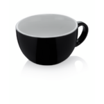 Was Germany Caffè Latte Set ITALIA BLACK, 350 ml, Ø 11 cm, Set á 6 Stück, Porzellan