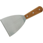 Stalgast Teigspachtel/Teigabstecher mit Holzgriff, Edelstahl, Länge 22 cm