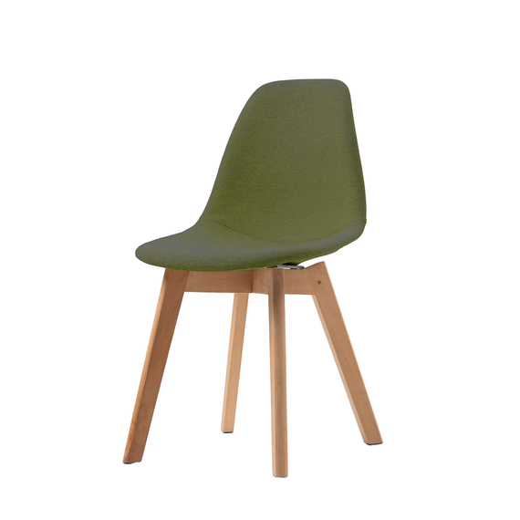 505F159552_keeve_chair_upholstered_green_1.jpg Feros Keeve – Stapelstuhl Gepolstert, Holz/Grün – Bild 1