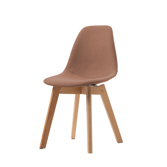 505F159582_keeve_chair_upholstered_brown_red_1.jpg Feros Keeve – Stapelstuhl Gepolstert, Holz/Braun-Rot – Bild 1