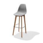 Feros Keeve – Stapel Barstuhl, Holz/Grau