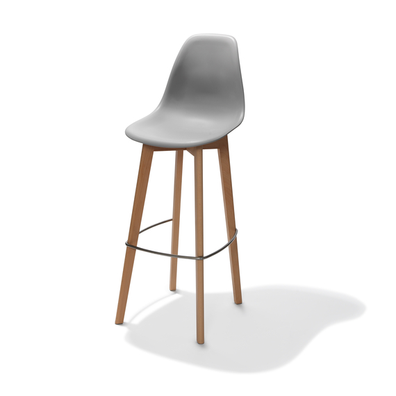506F01SG-keeve-barchair-polypropylene-grey-1.jpg Feros Keeve – Stapel Barstuhl, Holz/Grau – Bild 1