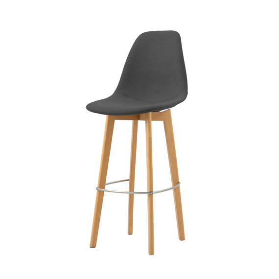506F159532_keeve_barchair_upholstered_dark_grey_1.jpg Feros Keeve – Stapel Barstuhl gepolstert, Holz/Dunkelgrau – Bild 1