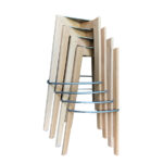 Feros Keeve – Stapel Barstuhl, Holz/Grau – Bild 5