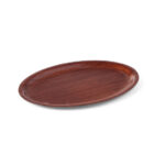 AmerBox Serviertablett in Holzoptik, oval, Mahagoni, 290x210mm
