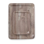 AmerBox Serviertablett aus Melamin mit Holzoptik , Holz dunkel, 370x530mm