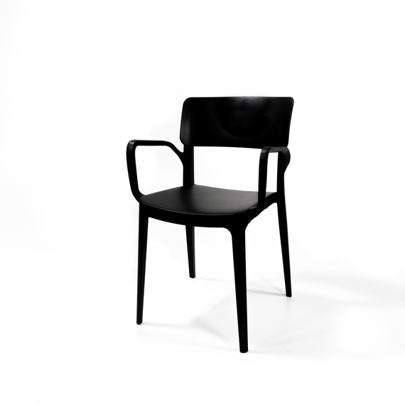 50920-wing-armchair-black-1.jpg Feros Wing – Stapel-Armlehnenstuhl, Schwarz – Bild 1