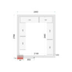 Tefcold Kühlzellen-Wandelemente 120 mm CR 240x270x220 WD, Weiß