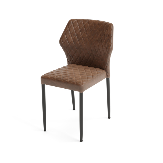 52001-louis-chair-cognac-1.jpg Feros Louis – Stapelstuhl Kunstleder, Cognac – Bild 1